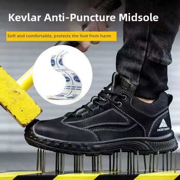 Pantofi de protecție izolați 10 kV pentru bărbați, anti zdrobire și anti perforare, ușori și respirabili, cu vârf din plastic-otel pentru prevenirea electrocutării