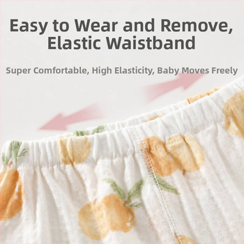 Set de vară pentru bebeluți din bumbac voal: două piese, tricou cu mânecă scurtă și pantaloni scurți, pijama