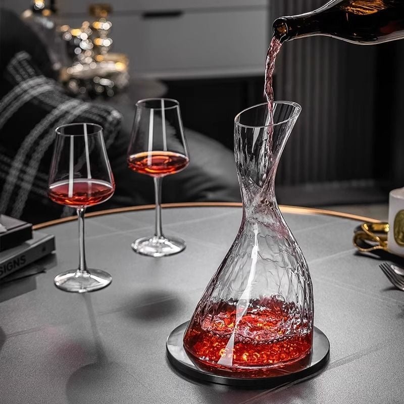 Decantor din cristal fără plumb pentru vin roșu, lux accesibil, design modern pentru uz casnic, recipient creativ pentru turnare