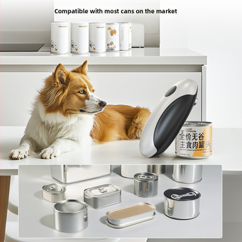 Deschizător electric de conserve, automat, multifuncțional, ustensilă de bucătărie pentru uz casnic și conserve pentru animale de companie