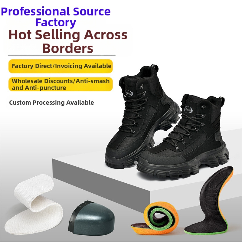 Pantofi de protecție personalizați, înalți, anti-șoc și anti-perforație, cu limbă integrată, vârf de oțel conform standardelor europene, pantofi de siguranță durabili