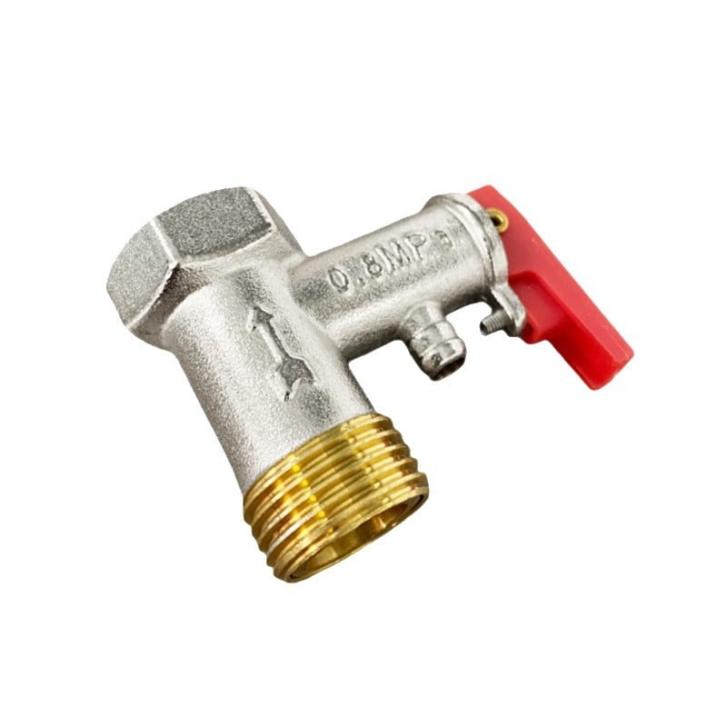 Valvă de siguranță pentru boiler din cupru, 1/2 inch, corp întărit, supapă de eliberare a presiunii, accesorii
