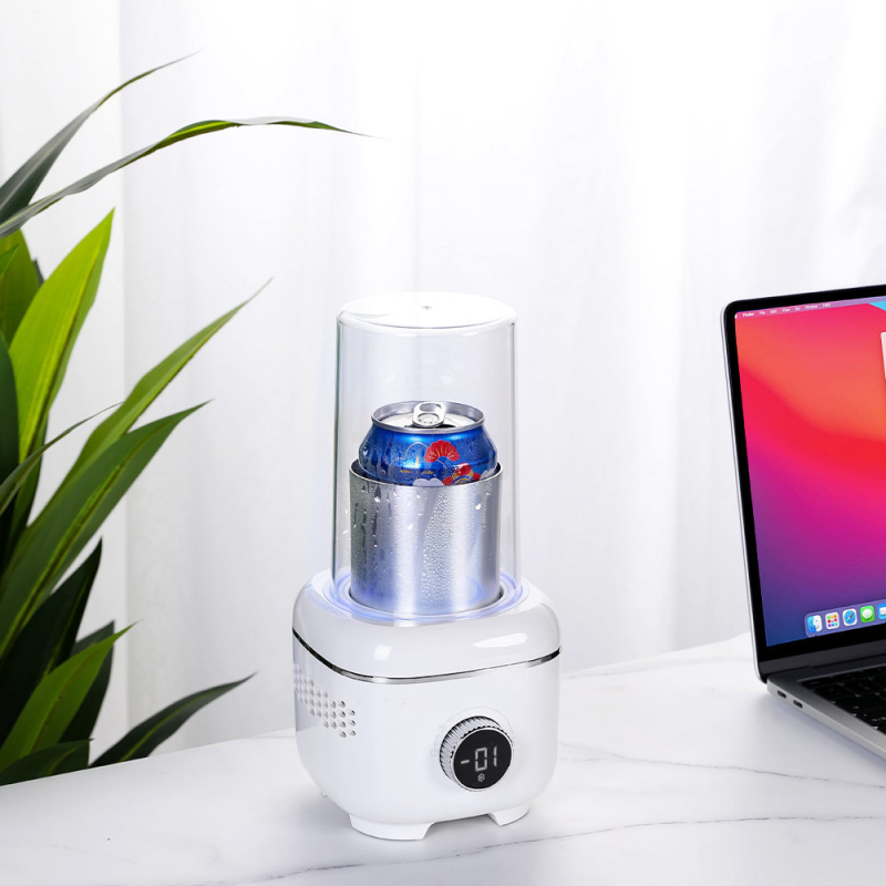 Mașină de făcut gheață compactă cu afișaj LCD pentru băuturi — răcire rapidă, mini aparat pentru dormitor și birou, încălzitor de lapte