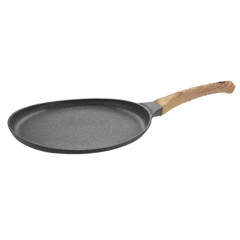 Tigaie din piatră Maifan, antiaderentă, fund plat, potrivită pentru steak, ouă și clătite