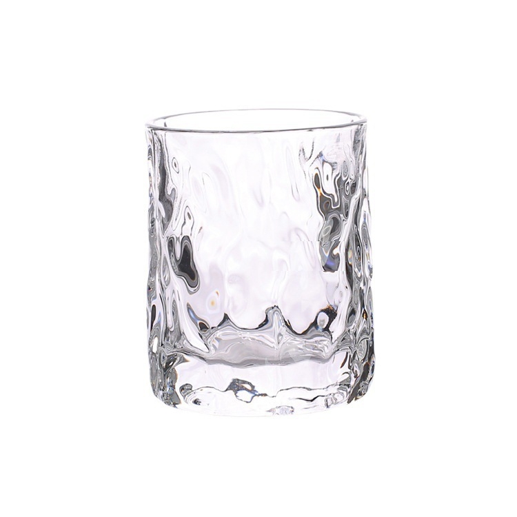 Pahar de sticlă în stil japonez cu motiv glaciar, pentru uz casnic – whisky, bere, suc, băuturi reci și cafea