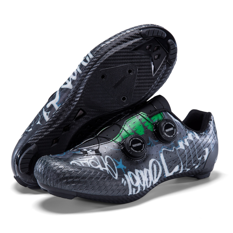 Pantofi de ciclism luminoși, cu schimbare de culoare, pentru biciclete de drum și spinning, compatibili cu pedalele clipless