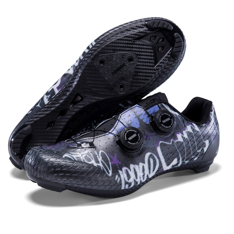 Pantofi de ciclism luminoși, cu schimbare de culoare, pentru biciclete de drum și spinning, compatibili cu pedalele clipless