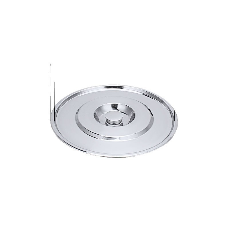 Capac din oțel inoxidabil gros, rotund, universal pentru găleți și recipiente – rezistent la umezeală; potrivit pentru găleți de supă, saramură, orez și rezervoare de apă