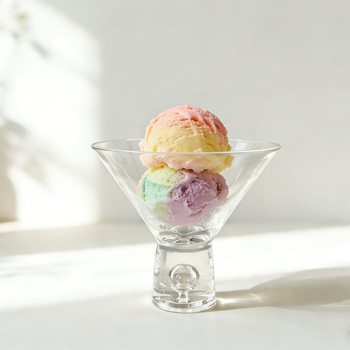 Pahar de Martini în stil japonez, pahar de cristal cu gură largă pentru înghețată, pahar de desert, pahar de cocktail fără mâner, stil metropolitan