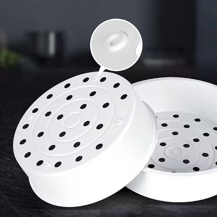 Strat universal de abur pentru oală de orez — interior din plastic, gros, de calitate alimentară, capacitate 3–4 L