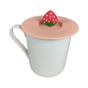 Capac din silicon personalizat pentru cană, design cartoon, anti-praf și rezistent la temperaturi înalte, pentru pahar de sticlă