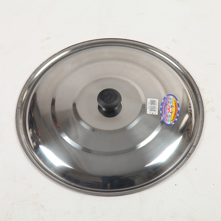 Capac din oțel inoxidabil îngroșat pentru oale și wokuri, capac circular plat pentru găleți, mare