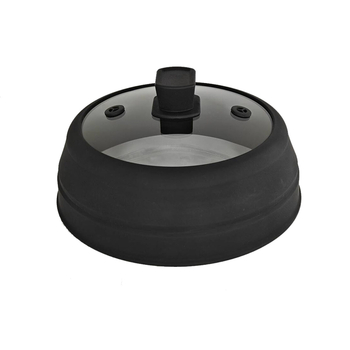 Capac pliabil din silicon cu sticlă AG270 pentru oale