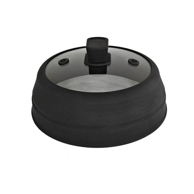 Capac pliabil din silicon cu sticlă AG270 pentru oale