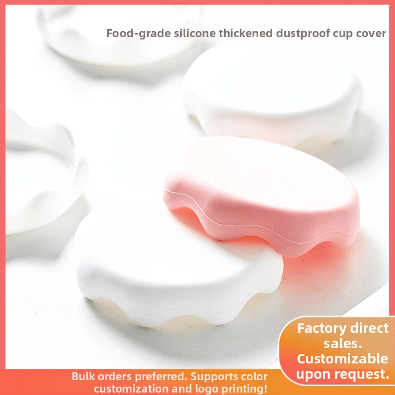 Capac din silicon de calitate alimentară pentru căni din sticlă, design fulg de zăpadă; personalizabil și potrivire universală.