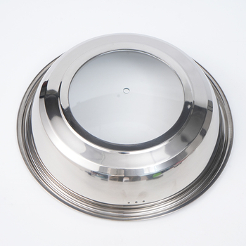 Capac de oală din oțel inoxidabil, geam securizat (tempered), 24–40 cm, înălțime suplimentară și grosime, transparent, pentru uz casnic