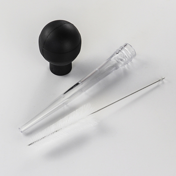 Kit de injectare pentru curcan cu ac pentru grătar, tub de picurare pentru condimente și perie de curățare