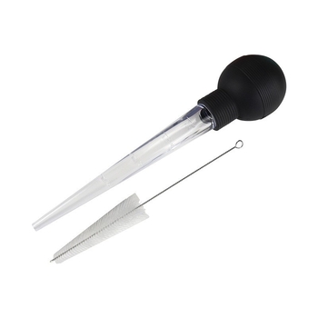 Kit de injectare pentru curcan cu ac pentru grătar, tub de picurare pentru condimente și perie de curățare