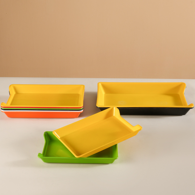 Tavă de afișare din plastic pentru frigărui la grătar, frigărui prăjite, gheață și tavă de selecție a ingredientelor pentru hot pot