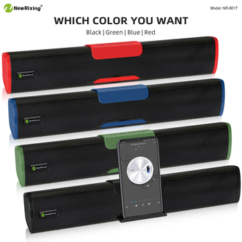 Difuzor Bluetooth portabil, montat pe suport, cu slot microSD și subwoofer mini