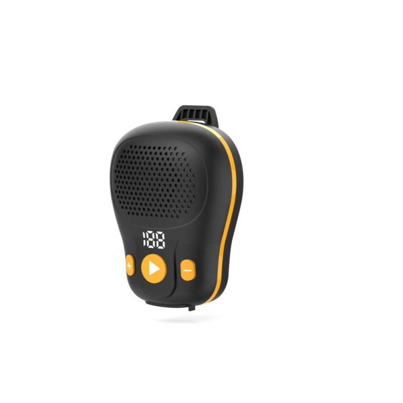 Difuzor Bluetooth portabil pentru exterior, design clip-on, rezistent la apă IPX5, compact și ușor de purtat