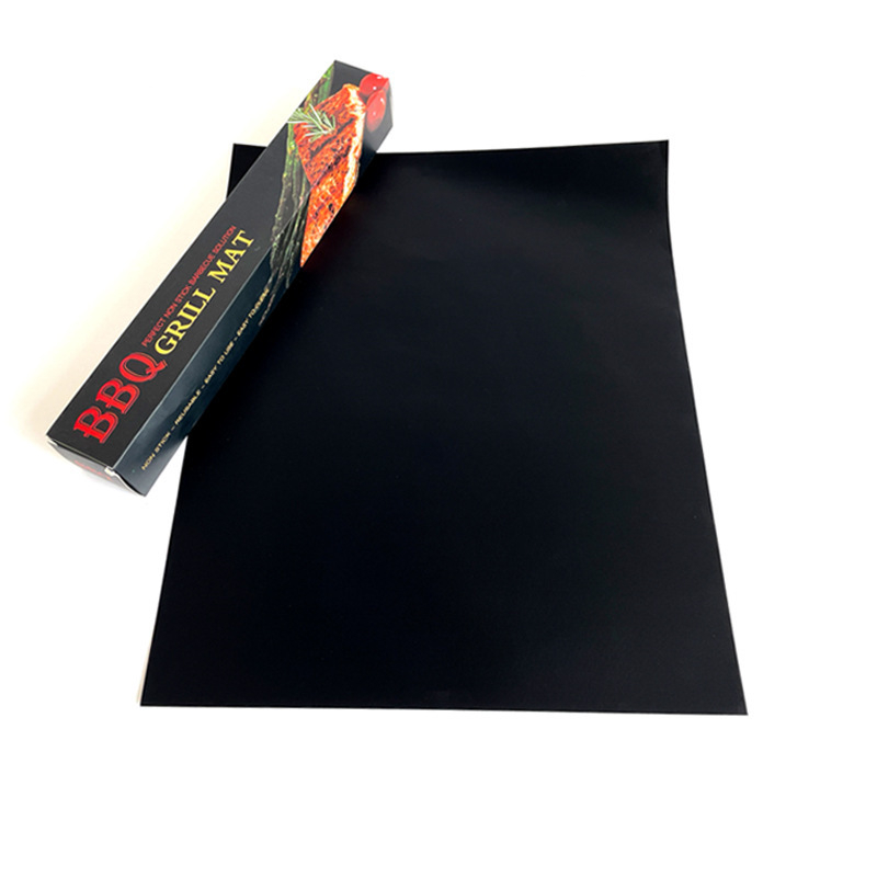 Covoraș antiaderent pentru grătar, acoperire PTFE pe fibră de sticlă, negru, pătrat, 0.1–0.2 mm, rezistent la temperaturi înalte