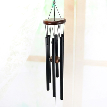G-608 Pandantiv clopot metalic cu 6 tuburi din aluminiu, decor pentru balcon și curte, cadou creativ pentru sărbători