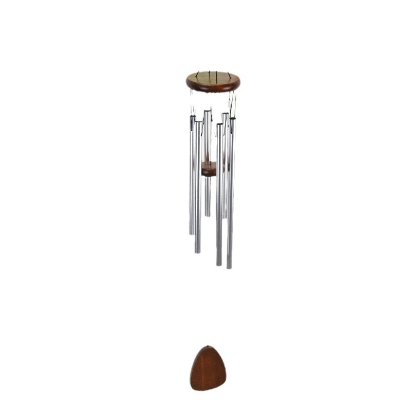 G-608 Pandantiv clopot metalic cu 6 tuburi din aluminiu, decor pentru balcon și curte, cadou creativ pentru sărbători