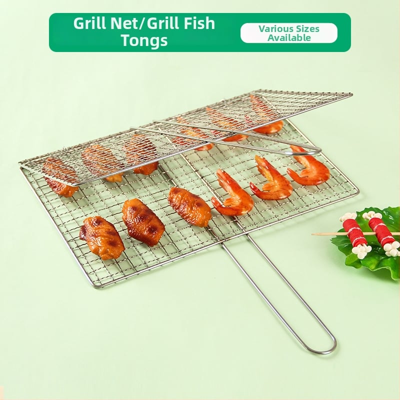 Love the Best clips de grătar electroplate din oțel inoxidabil – pentru pește, legume și carne, clip pentru hamburger și plasă de grătar