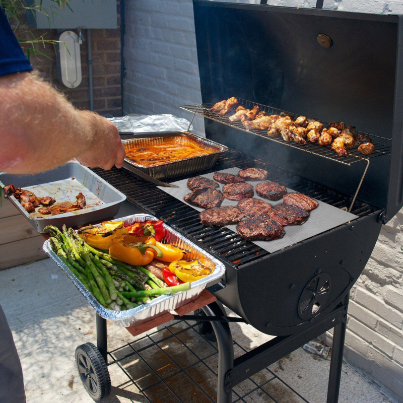 Covoraș grill antiaderent cu PTFE pentru cuptor, folie de gătit rezistentă la temperaturi înalte, pentru carne și pește