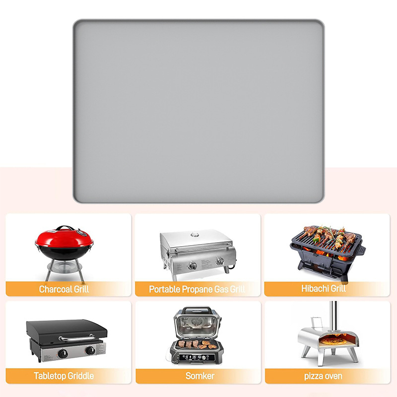 Blackstone Grill Mat, silicon de calitate alimentară, impermeabil și ignifug, izolație pentru gătit în aer liber și camping, covoraș multifuncțional