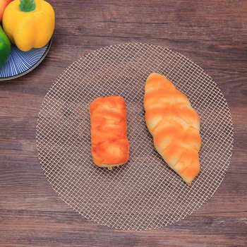 Mată rotundă PTFE Teflon rezistentă la temperaturi înalte, reutilizabilă, antiaderentă, plasă pentru grătar și pizza