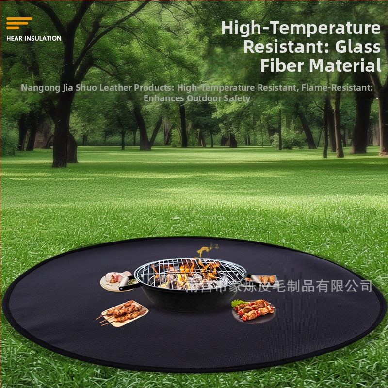 Štvorcová podložka na ohnisko na pikniky v prírode, odolná voči vysokým teplotám, ohňovzdorná izolačná podložka