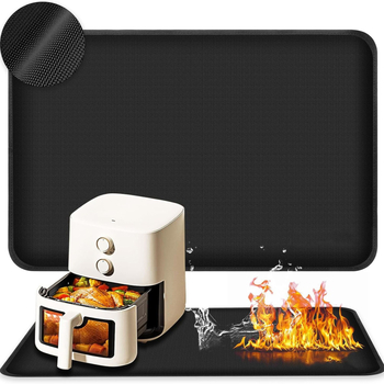 Covoraș din silicon pentru grătar, dublu față, pentru camping în aer liber, rezistent la foc și căldură