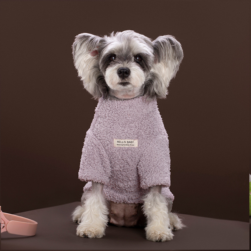 Palton de iarnă din pluș pentru animale de companie, pentru câini și pisici, rase mici, model dublu-față cu pluș în nuanțe de nor