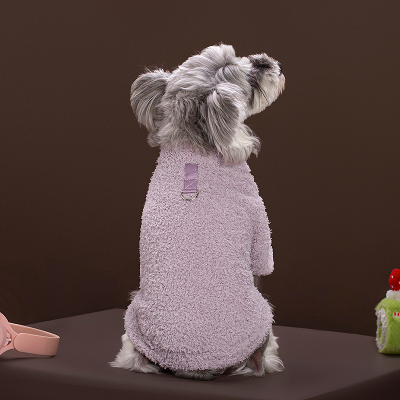Palton de iarnă din pluș pentru animale de companie, pentru câini și pisici, rase mici, model dublu-față cu pluș în nuanțe de nor