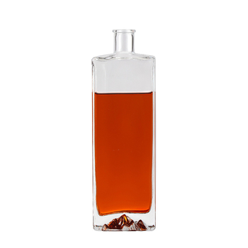 Vastagított kristályfehér üvegből készült üveg brandy és whiskey számára, 500 ml, lapos négyszögletes dekantáló