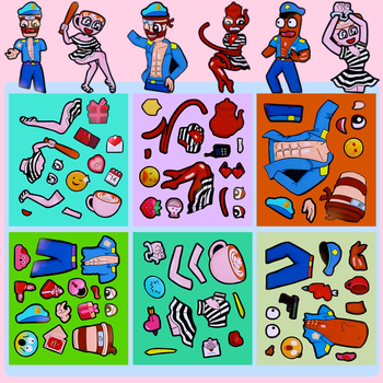 Set de stickere Shanhaijing pentru îmbrăcare – autocolante pentru schimbarea feței, desene animate, colaj autocolant