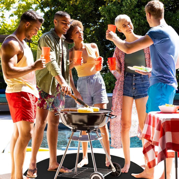 Covoraș BBQ pentru grătar, rezistent la temperaturi înalte, exterior, rezistent la ulei și la flăcări, pentru camping