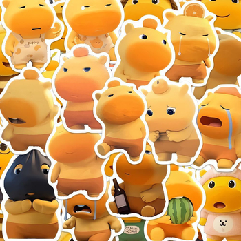 252 stickere capybara, expresii drăguțe desen animate, set autocolante pentru caiet DIY, rezistente la apă