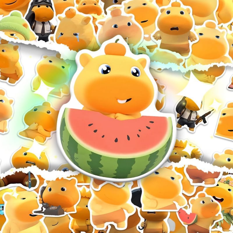 252 stickere capybara, expresii drăguțe desen animate, set autocolante pentru caiet DIY, rezistente la apă