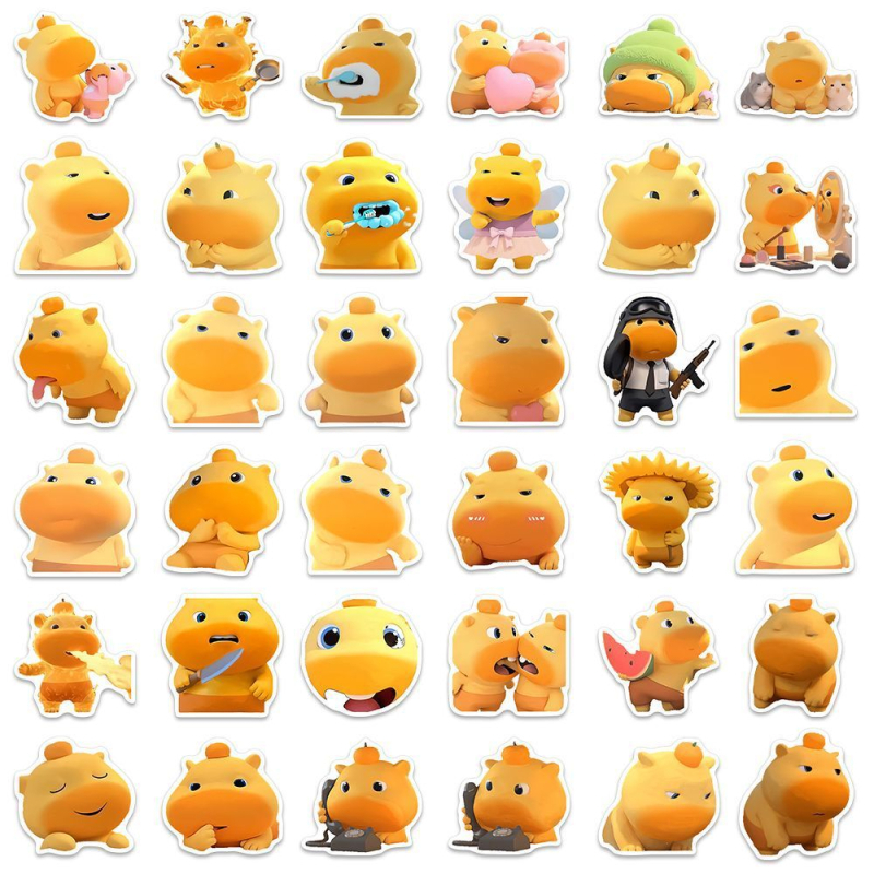 252 stickere capybara, expresii drăguțe desen animate, set autocolante pentru caiet DIY, rezistente la apă