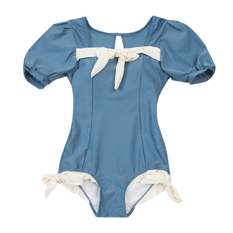 Costum de baie întreg 2026 cu controlul abdomenului, efect slimming pentru sâni mici, stil studențesc coreean