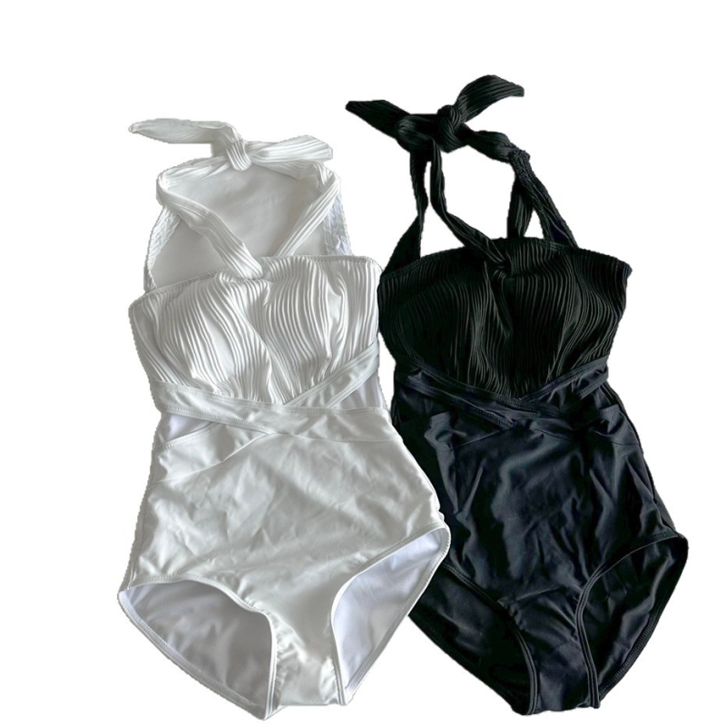 Costum de baie întreg pentru femei, vară 2025, model triunghiular, push-up, aspect luxos, stil de stațiune spa