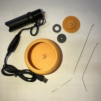 Kit USB pentru mărgele: mașină de mărgele cu bol rotativ, pentru realizarea brățărilor și a colierelor