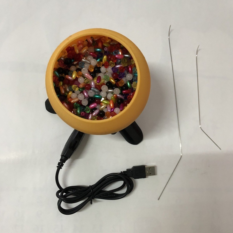Kit USB pentru mărgele: mașină de mărgele cu bol rotativ, pentru realizarea brățărilor și a colierelor