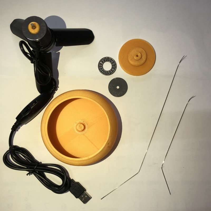 Kit USB pentru mărgele: mașină de mărgele cu bol rotativ, pentru realizarea brățărilor și a colierelor