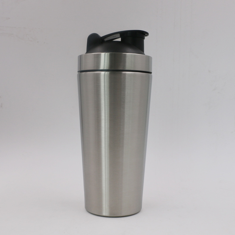 Sticlă shaker din oțel inoxidabil 304, 750 ml, compartiment unic cu scară, mare capacitate, pentru fitness în aer liber