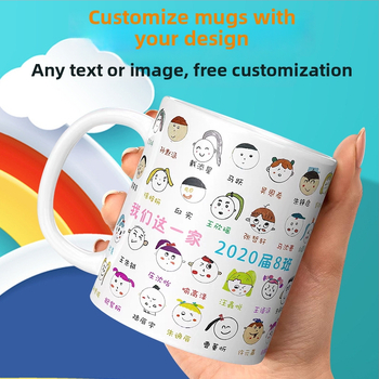 Cana ceramică de absolvire pentru copii, Avatar pictat de copil — cadou omagial pentru grădiniță și școala primară