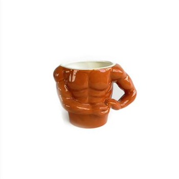 Cană ceramică cu design muscular, capacitate mare, cană de cafea pentru bărbați, design creativ